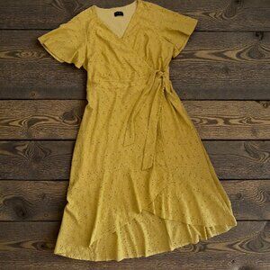 LANE BRYANT Plus Size Dress size 18 yellow Women's sundress Wrap dress XL